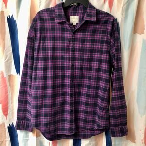 American Eagle Men’s Classic Fit Plaid Long Sleeve Button Down Shirt Size Large